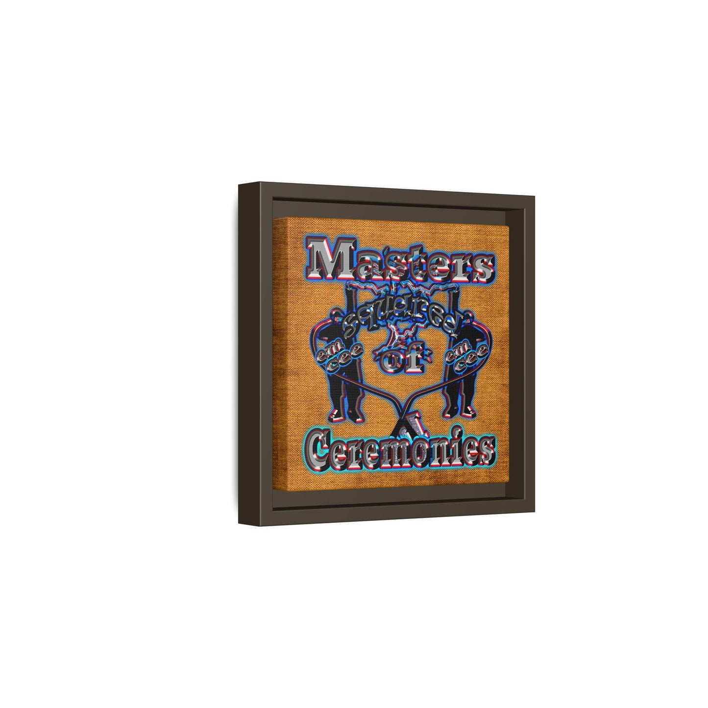 em cee squared - framed canvas art (brown papyrus)