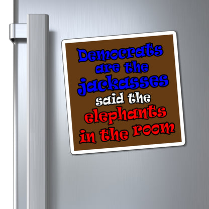 donkeys and elephants - Magnets - (brown)