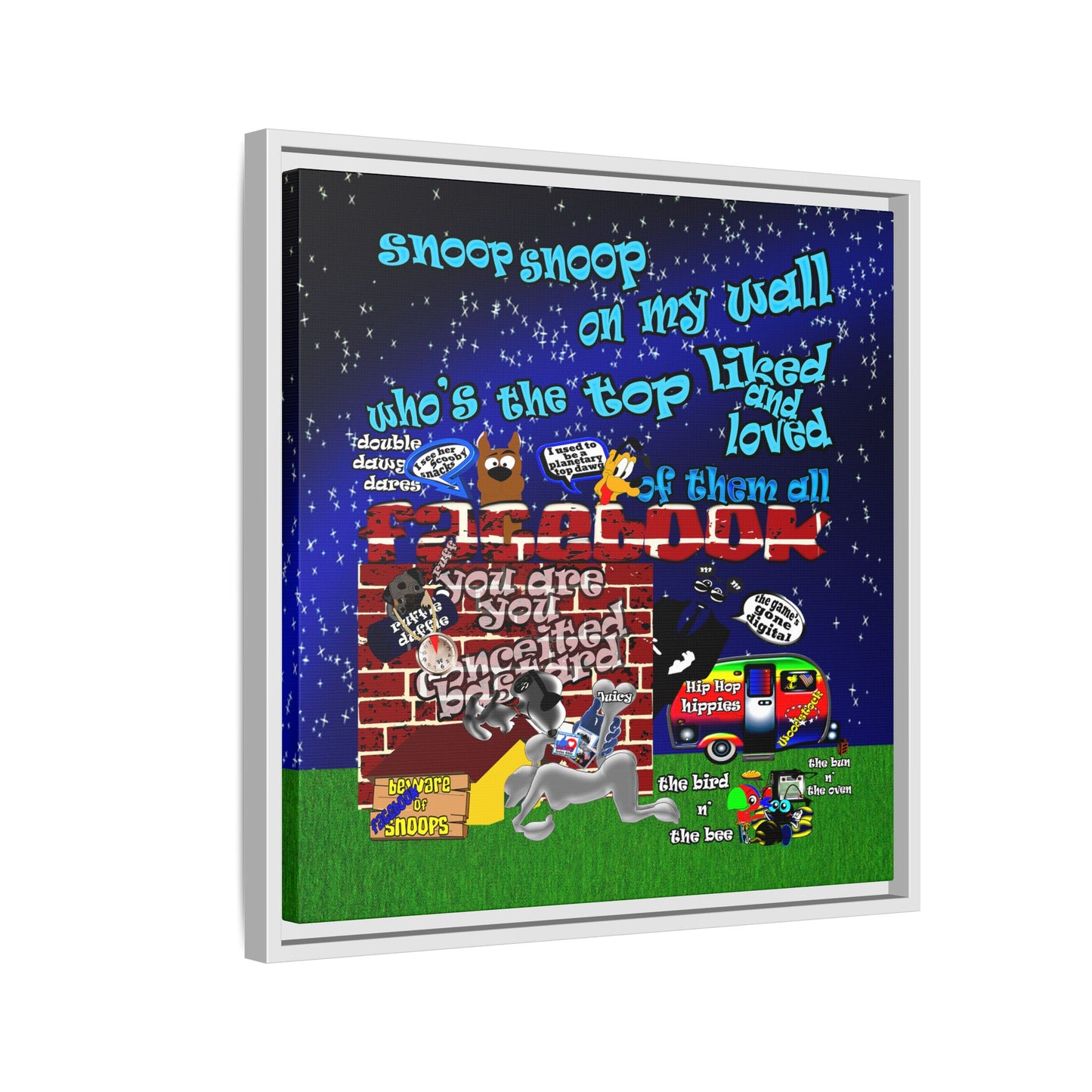 snoops - framed canvas art