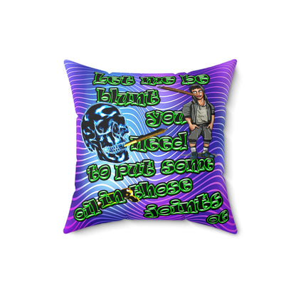 og - Spun Polyester Square Pillow - (purple wave)