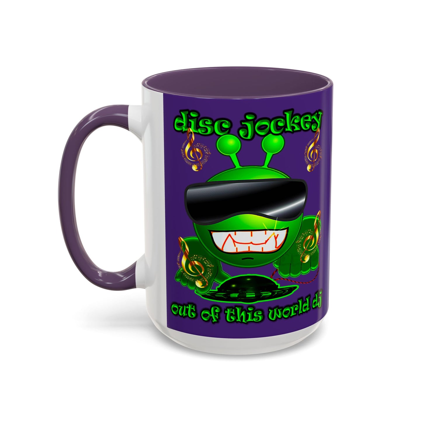 disc jockey - Accent Mug (purple)