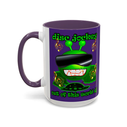 disc jockey - Accent Mug (purple)
