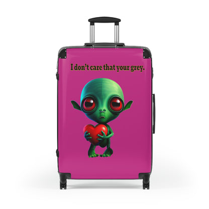 I don't care that your grey - Suitcase (pink)