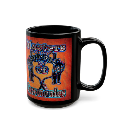em cee squared - Black Mug (burnt orange)