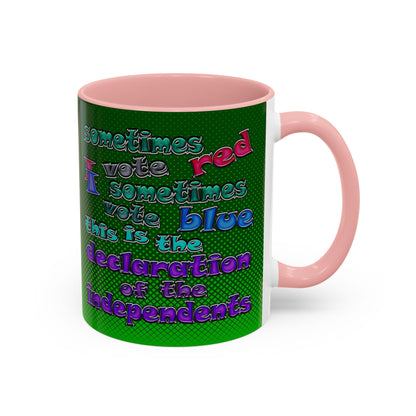 declaration of the independents - Accent Mug (logo green)