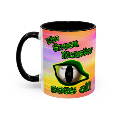 green monster - Accent Mug (color blur)