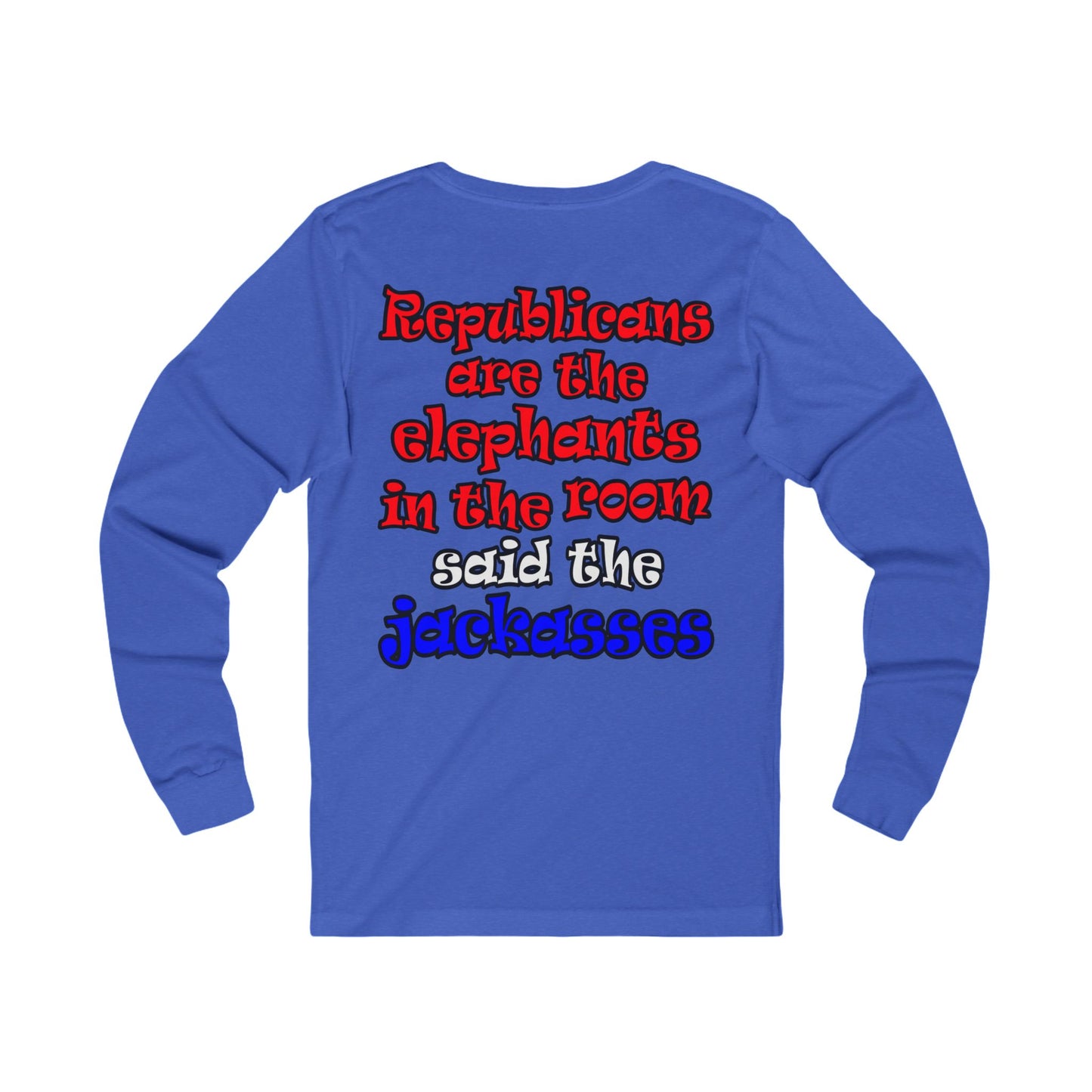 donkeys and elephants - Unisex Jersey Long Sleeve Tee