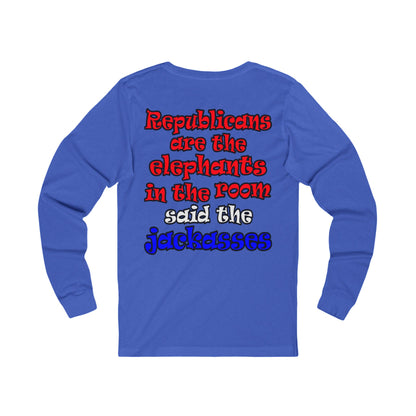 donkeys and elephants - Unisex Jersey Long Sleeve Tee