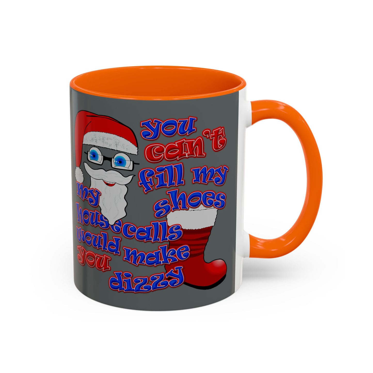 santa's shoes - Accent Mug (dark grey)