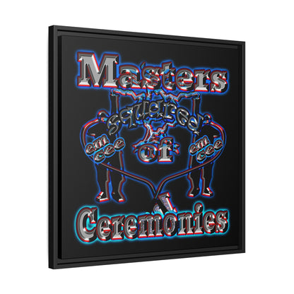 em cee squared - framed canvas art (black)