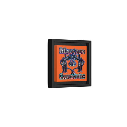 em cee squared - framed canvas art (orange)
