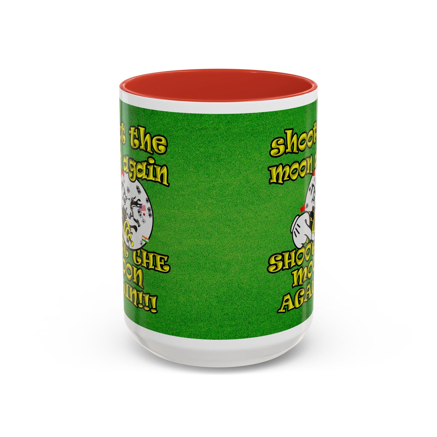 shoot the moon again - Accent Mug (green turf)