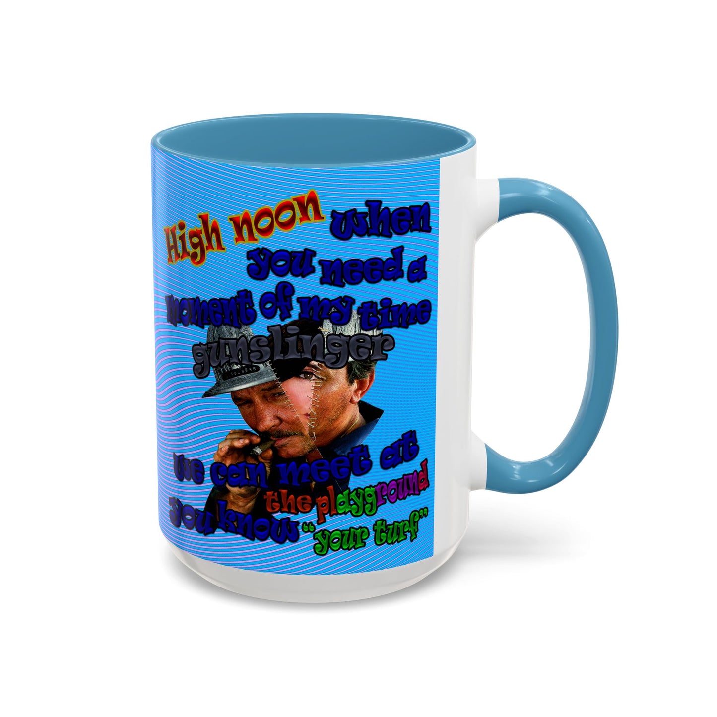 high noon - Accent Mug (light blue-purple wave)