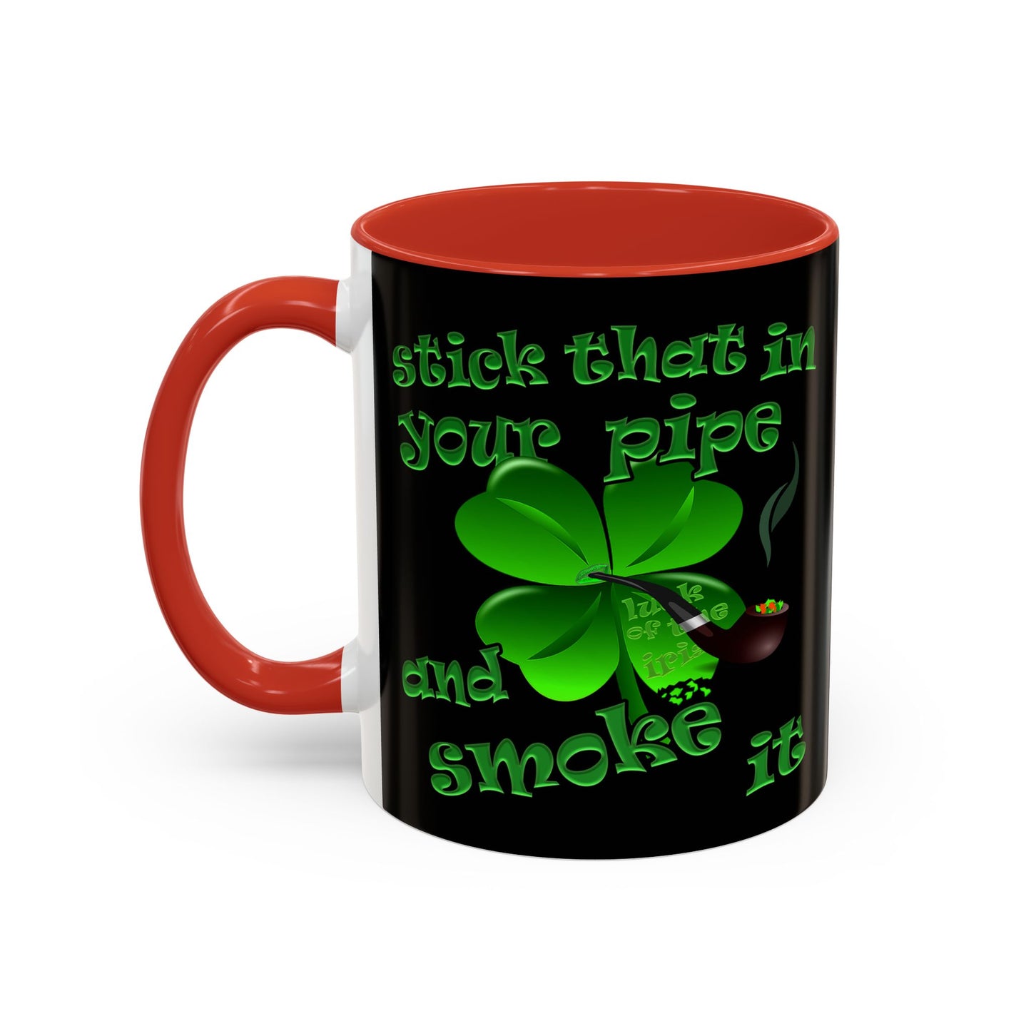 celtics logo - Accent Mug (black)