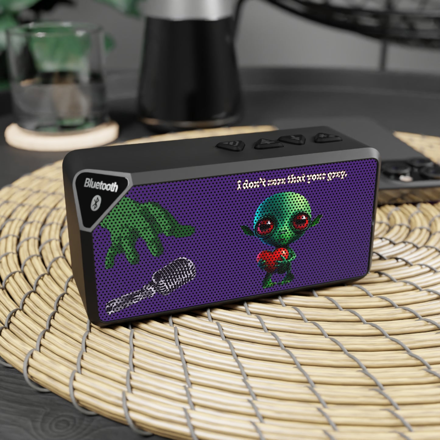I don't care that your grey - Jabba Bluetooth Speaker (purple)