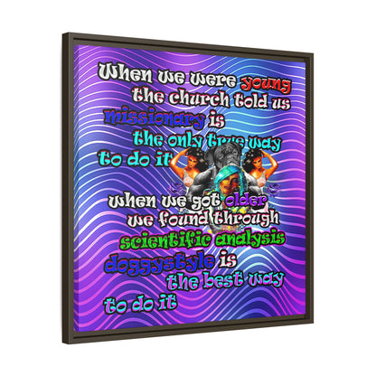 doggystyle - framed canvas art (purple wave)