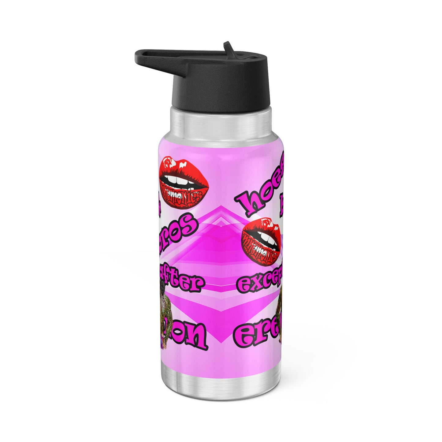hoes b4 bros - Gator Tumbler, 32oz  (light blue-pink wave)