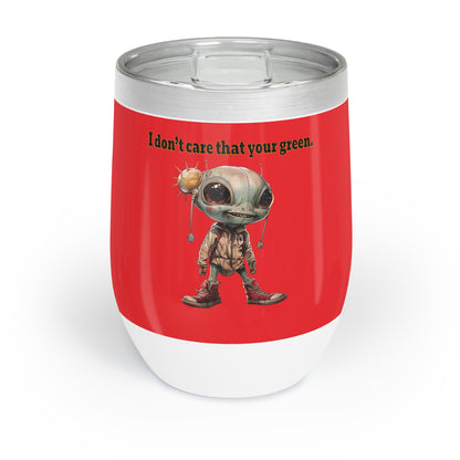 I don't care that your grey - Chill Wine Tumbler (red)