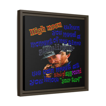 high noon - framed canvas art (black)