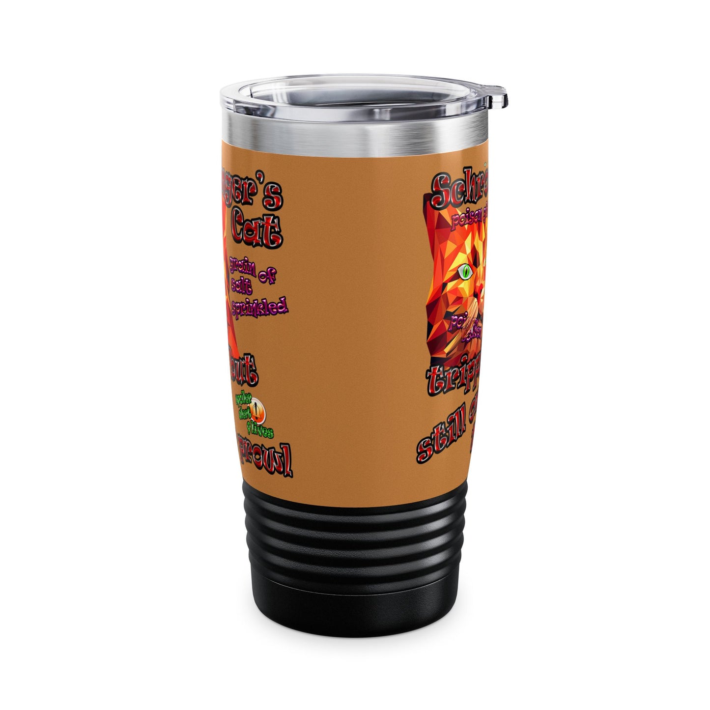 schrodinger's cat - Ringneck Tumbler, 20oz (light brown)