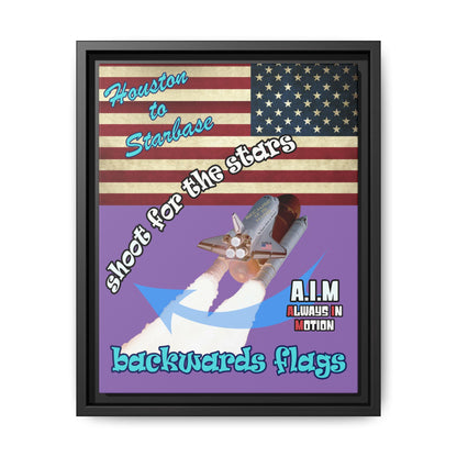shoot for the stars - framed canvas art (light purple)