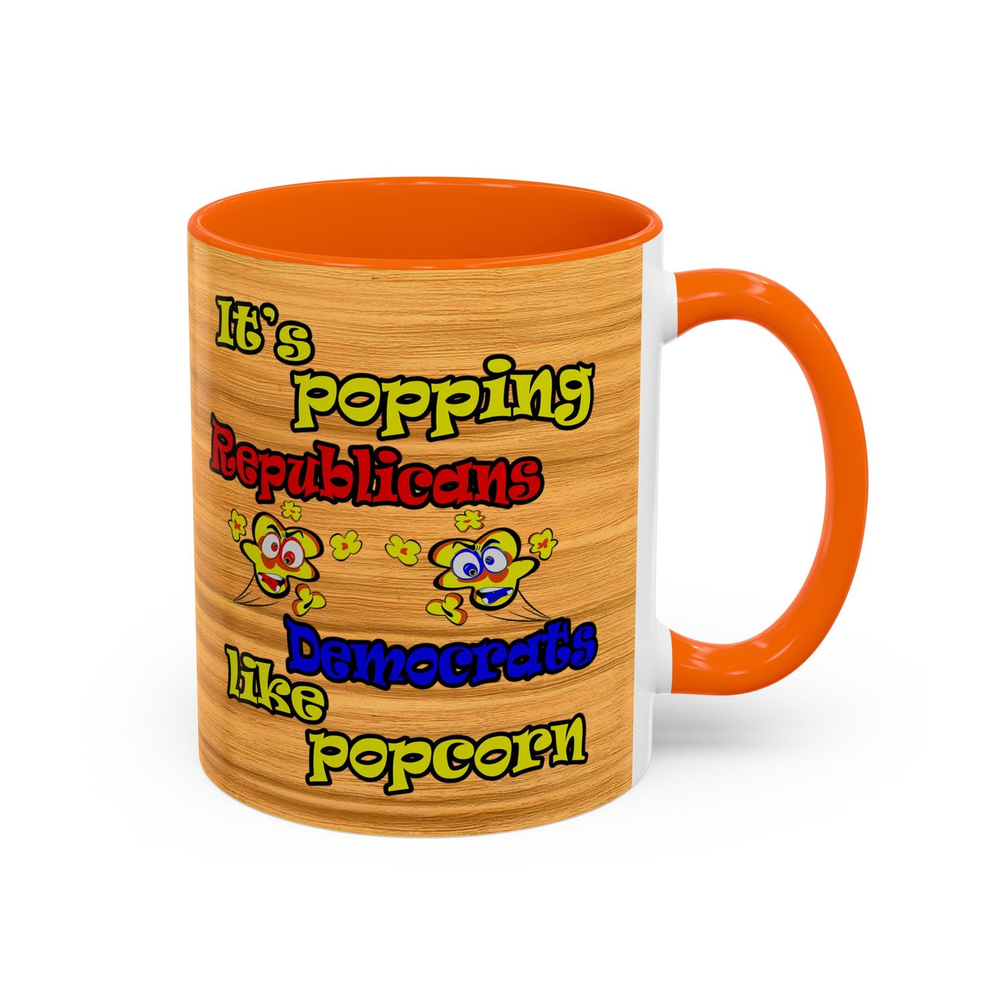 popping like popcorn - Accent Mug (butterscotch wood finish)