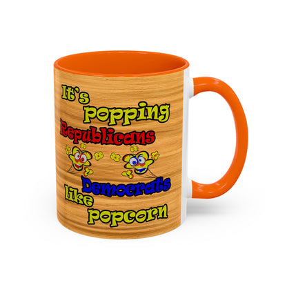popping like popcorn - Accent Mug (butterscotch wood finish)