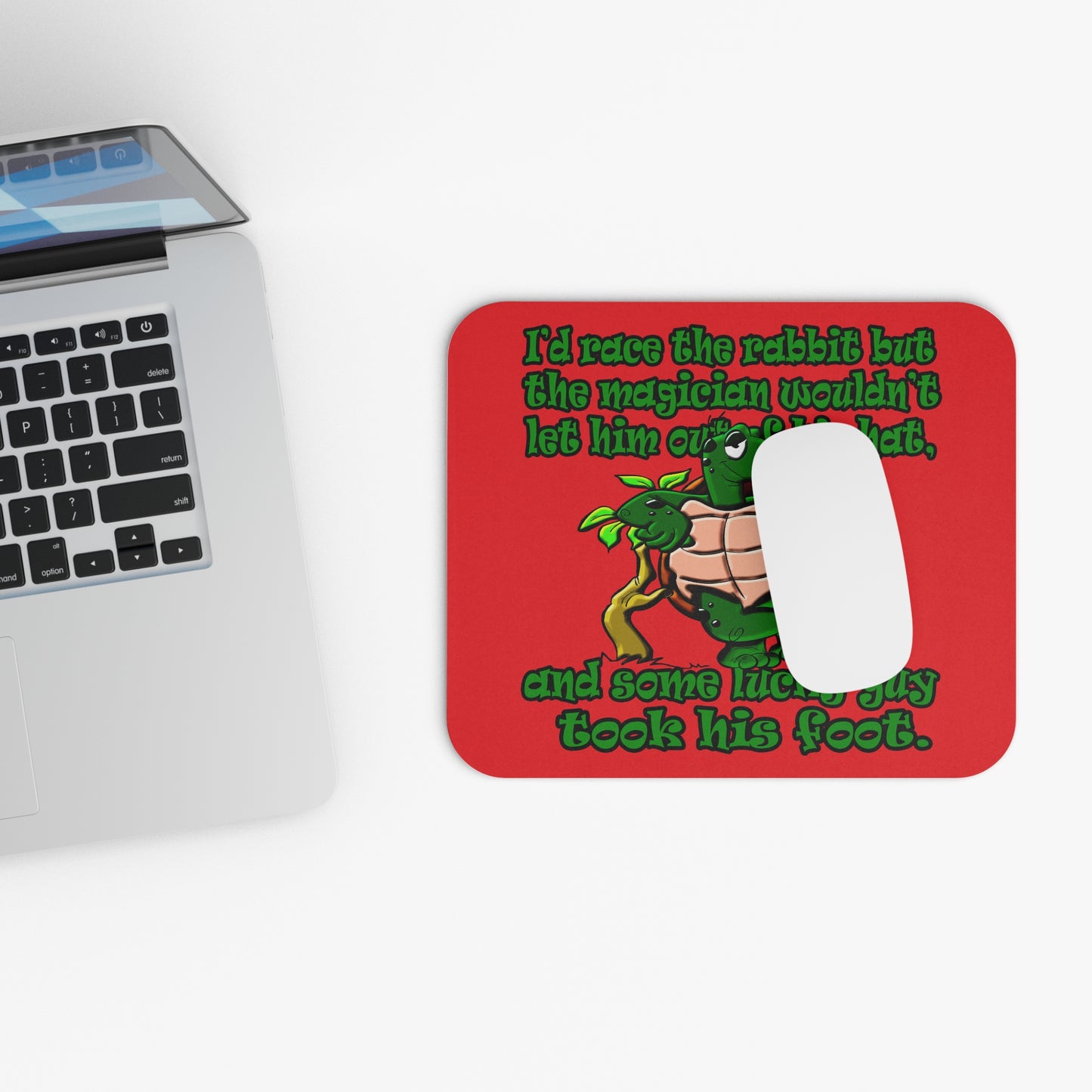 turtle race - Mouse Pad (Rectangle) (red)