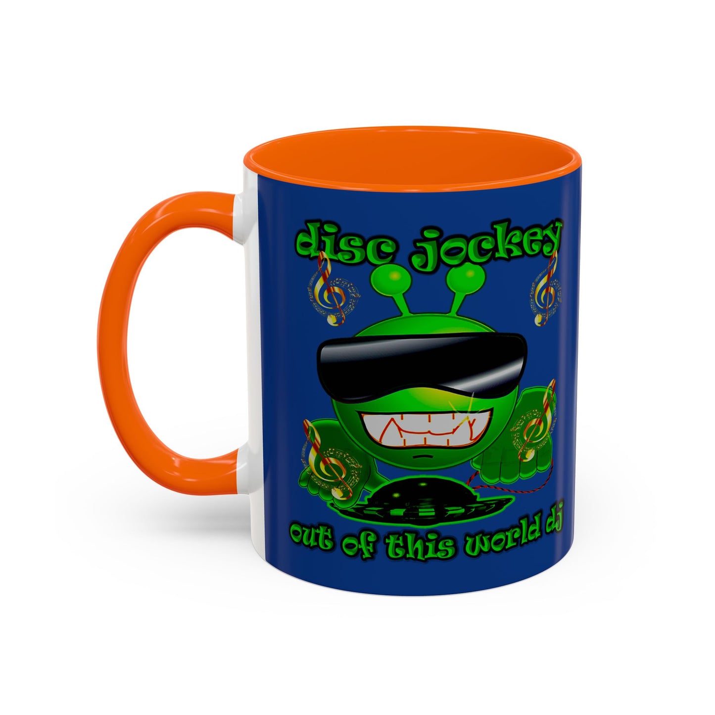 disc jockey - Accent Mug (dark blue)