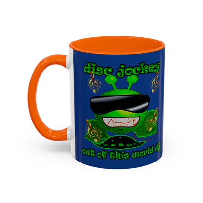 disc jockey - Accent Mug (dark blue)