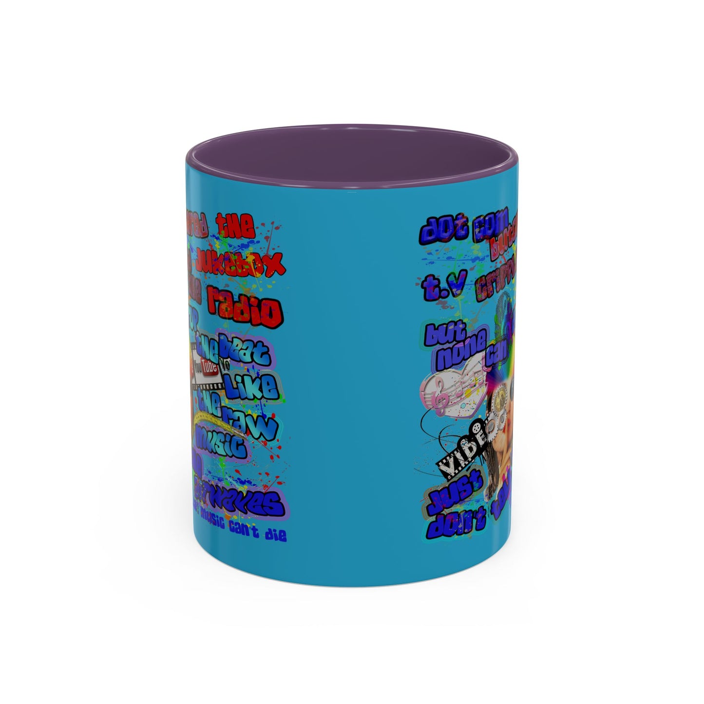 drop the beat - Accent Mug (turquoise)