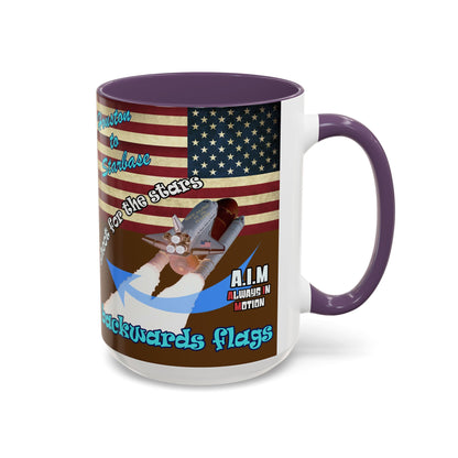 shoot for the stars - Accent Mug (brown)