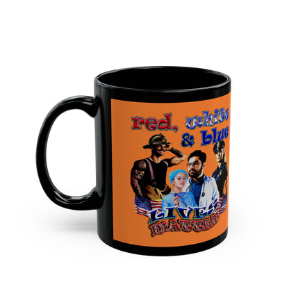 rw&b lives matter - Black Mug (crusta)