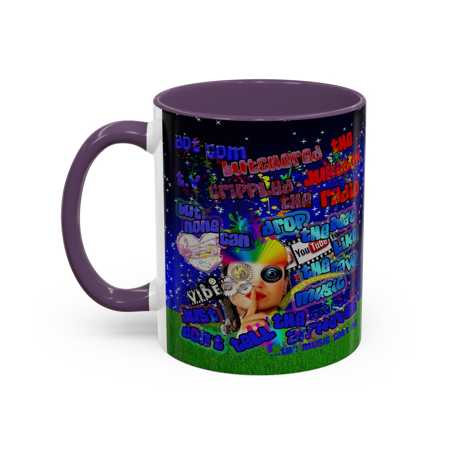 drop the beat - Accent Mug ('snoops' background)