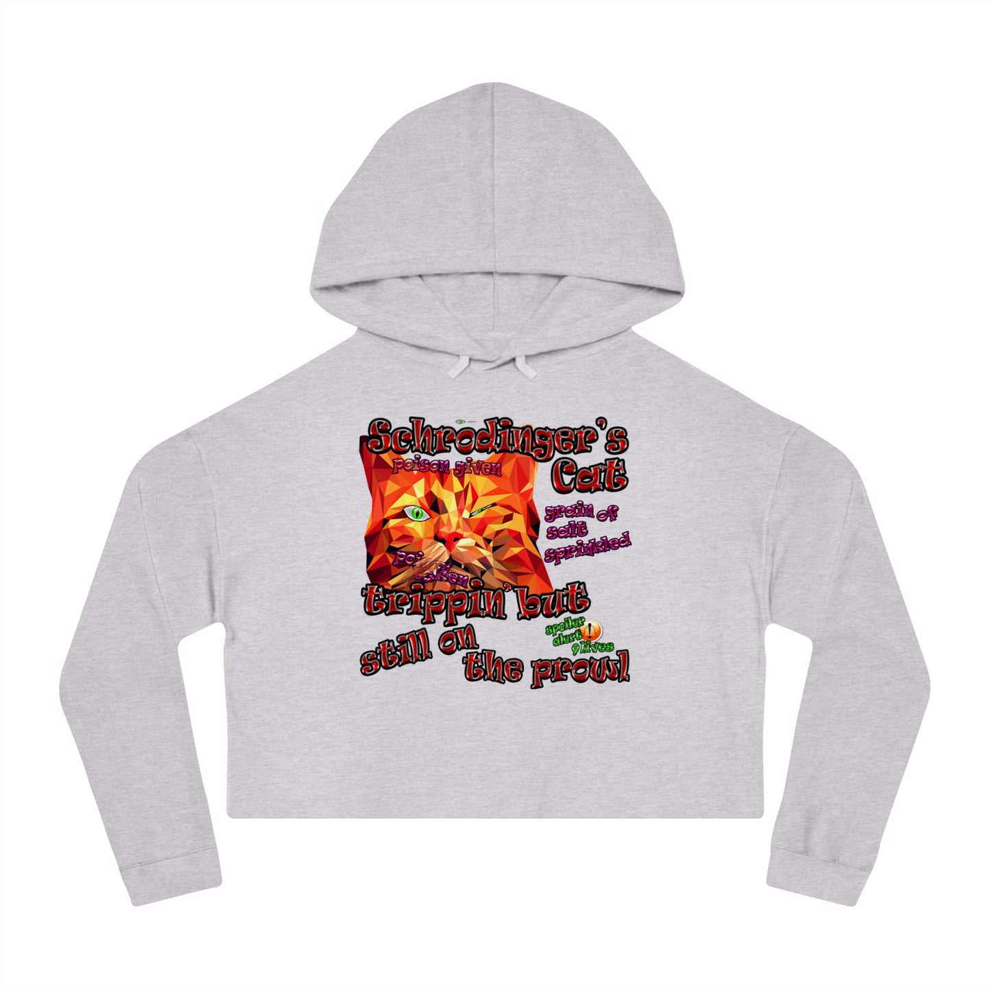 schrodinger's cat - Women’s Cropped Hooded Sweatshirt