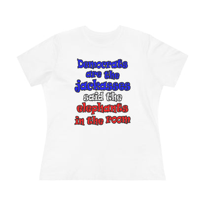 donkeys and elephants - Women's Premium Tee