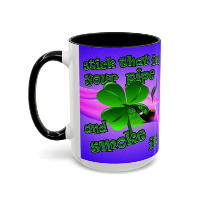 celtics logo - Accent Mug (purple-pink wave)
