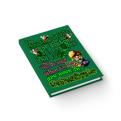 christmas spirits of boston - journal-lined (dark green)
