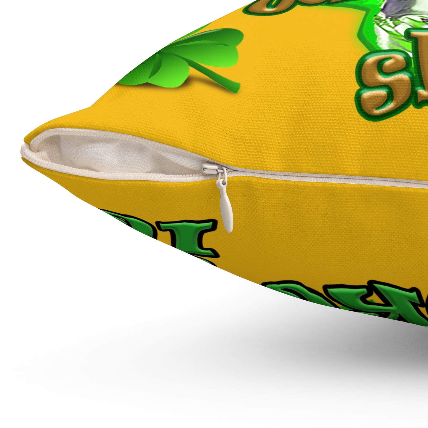 celtics logo - Spun Polyester Square Pillow - (yellow)