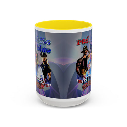 rw&b lives matter - Accent Mug (grey-pink wave)