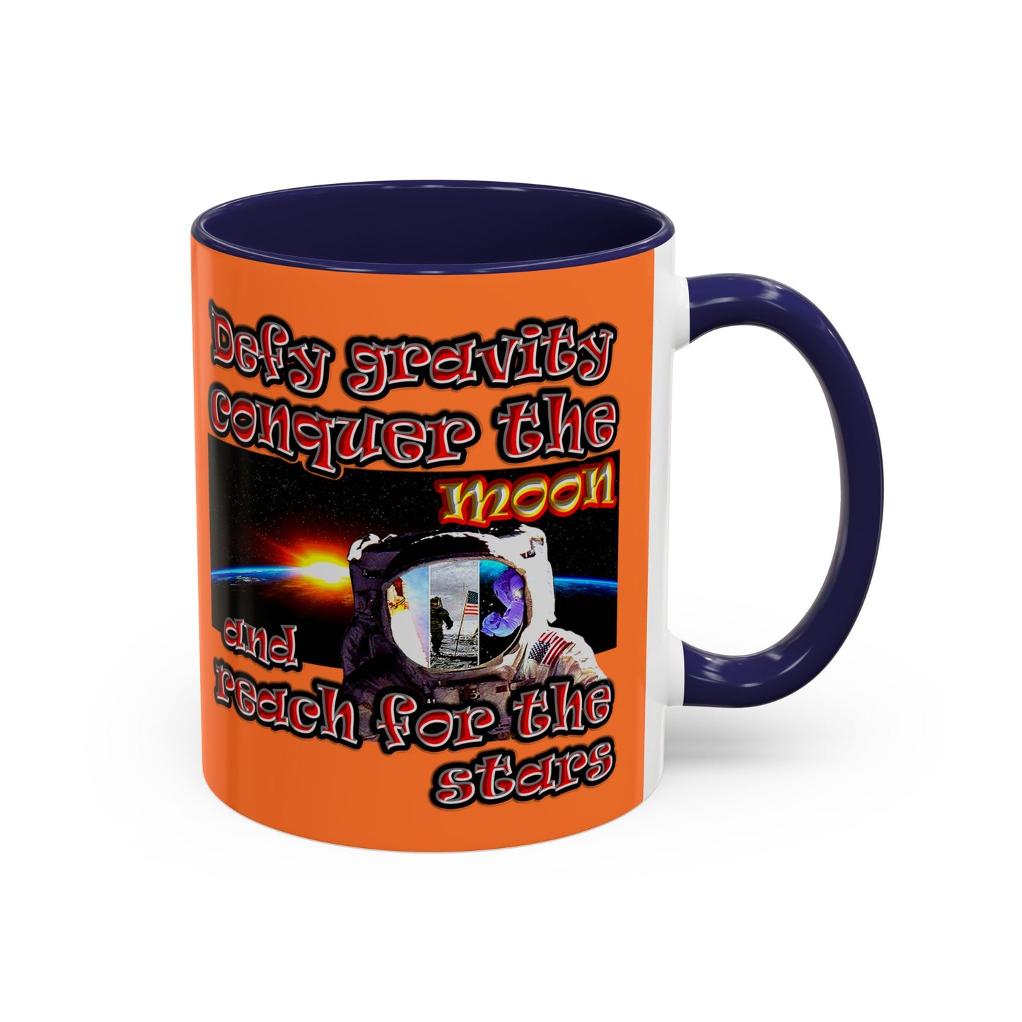 defy conquer reach - Accent Mug (crusta)