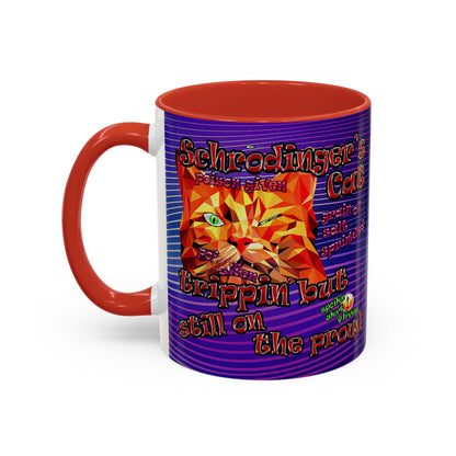 schrodinger's cat - Accent Mug (purple wave)
