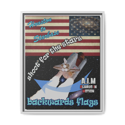 shoot for the stars - framed canvas art