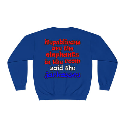 donkeys and elephants - Unisex NuBlend® Crewneck Sweatshirt