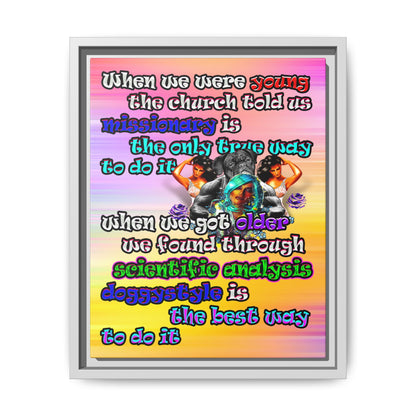 doggystyle - framed canvas art (color blur)