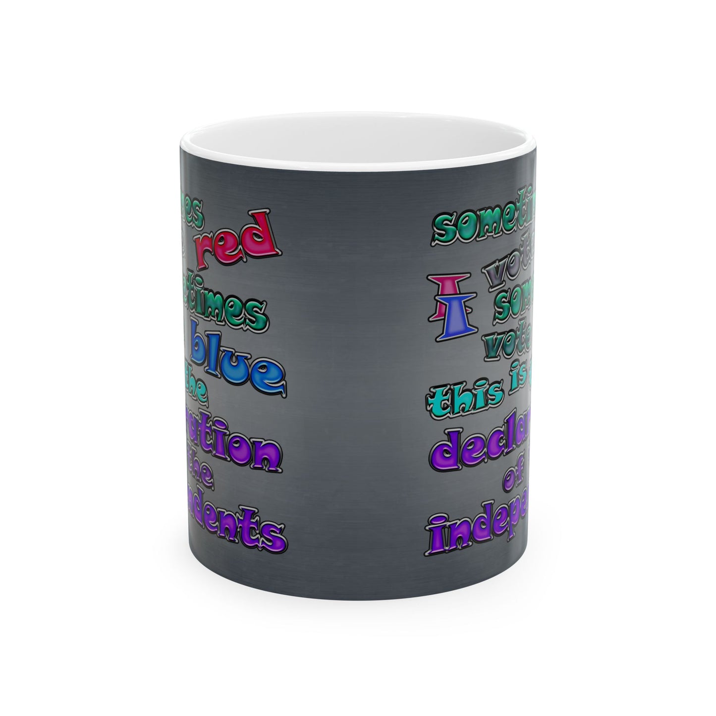 declaration of the independents - White Mug (grey-light grey)