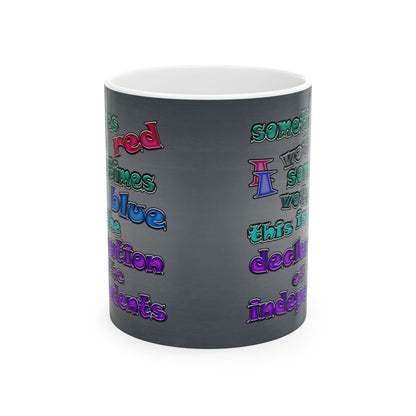 declaration of the independents - White Mug (grey-light grey)