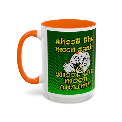 shoot the moon again - Accent Mug (logo green)
