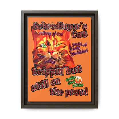 schrodinger's cat - framed canvas art (crusta)