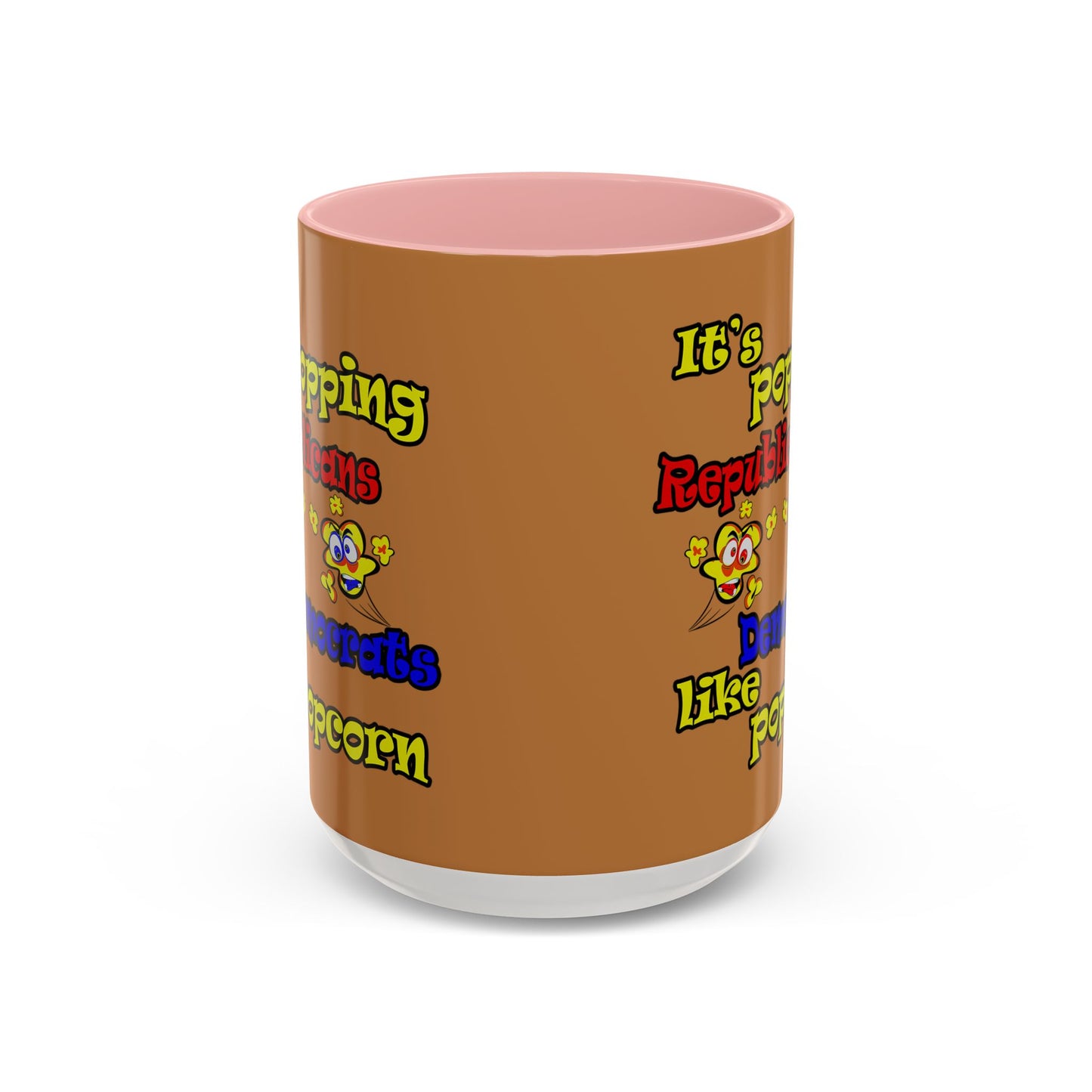 popping like popcorn - Accent Mug (light brown)